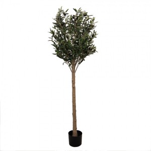 Dekorace umělý stromek olivovník s olivami Olive Tree - 50*50*165 cm