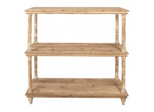 Přírodní antik dřevěný konzolový stolek / regál Bookrino - 110*40*113 cm
