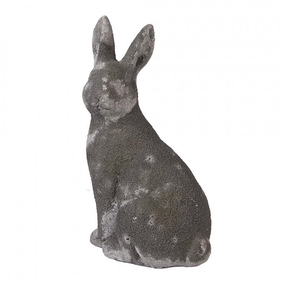 Šedá antik cementová dekorace králík - 15*10*23 cm Clayre & Eef Šedá antik cementová dekorace králík - 15*10*23 cm Clayre & Eef