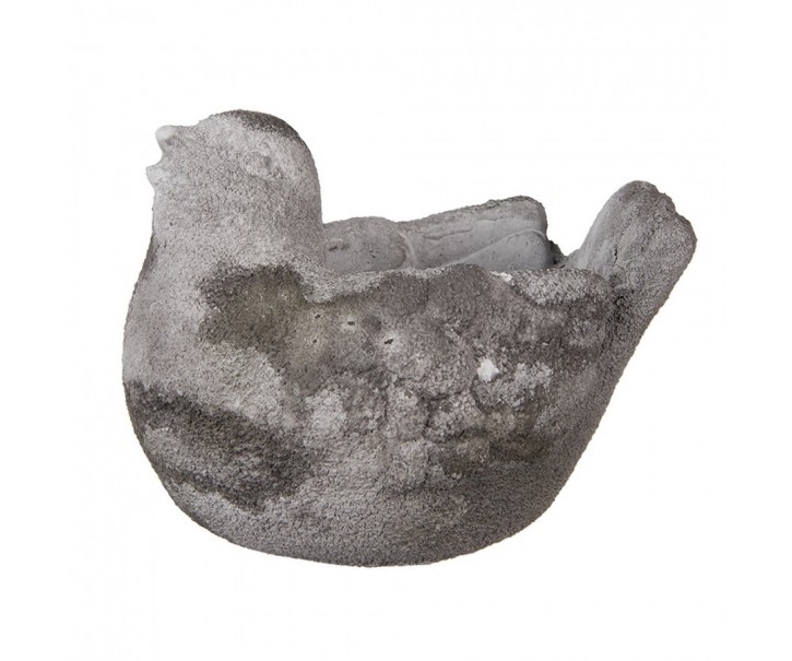 Dekorace cementový antik květináč ptáček - 18*12*13 cm Clayre & Eef