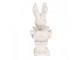Bílá antik cementová busta králík - 11*8*24 cm Clayre & Eef