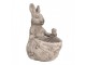 Dekorace cementový květináč králík se šátkem - 20*24*31 cm Clayre & Eef