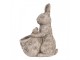 Dekorace cementový květináč králík se šátkem - 20*24*31 cm Clayre & Eef
