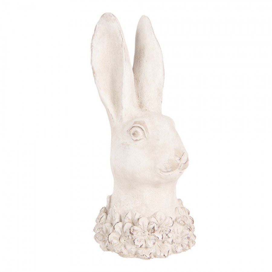 Béžová antik cementová busta králík - 11*11*24 cm Clayre & Eef Béžová antik cementová busta králík - 11*11*24 cm Clayre & Eef