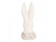 Béžová antik cementová busta králík - 11*11*24 cm Clayre & Eef