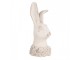 Béžová antik cementová busta králík - 12*10*24 cm Clayre & Eef