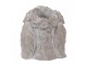 Béžový antik cementový květináč hlava králík - 16*18*18 cm Clayre & Eef