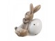 Velikonoční dekorace králík s vajíčkem - 6*4*8 cm Clayre & Eef