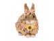 Dekorace figurka králíček posetý květy - 19*12*18 cm Clayre & Eef