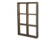 Hnědý antik nástěnný dřevěný regál Grimaud Unit - 94*19*152 cm Chic Antique