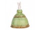 Dekorace šperkovnice králík v zelených šatech - 18*15*24 cm Clayre & Eef