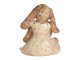 Dekorace králíček v šatičkách a mašlí - 16*14*18 cm Clayre & Eef