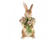 Dekorace hnědý králík s kyticí tulipánů - 19*23*39 cm Clayre & Eef
