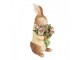 Dekorace hnědý králík s kyticí tulipánů - 19*23*39 cm Clayre & Eef