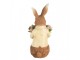 Dekorace hnědý králík s kyticí tulipánů - 19*23*39 cm Clayre & Eef