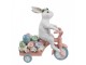 Dekorace králík na kole s vajíčky - 29*12*31 cm Clayre & Eef