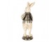 Dekorace králíček s černým kabátkem - 8*9*25 cm Clayre & Eef