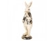 Dekorace králíček s černým kabátkem - 8*9*25 cm Clayre & Eef