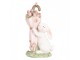 Dekorace králíček s růžovým deštníkem plným tulipánů - 9*7*15 cm Clayre & Eef