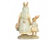 Dekorace králičí mamka s košíčkem a malou králičkou - 14*7*20 cm Clayre & Eef