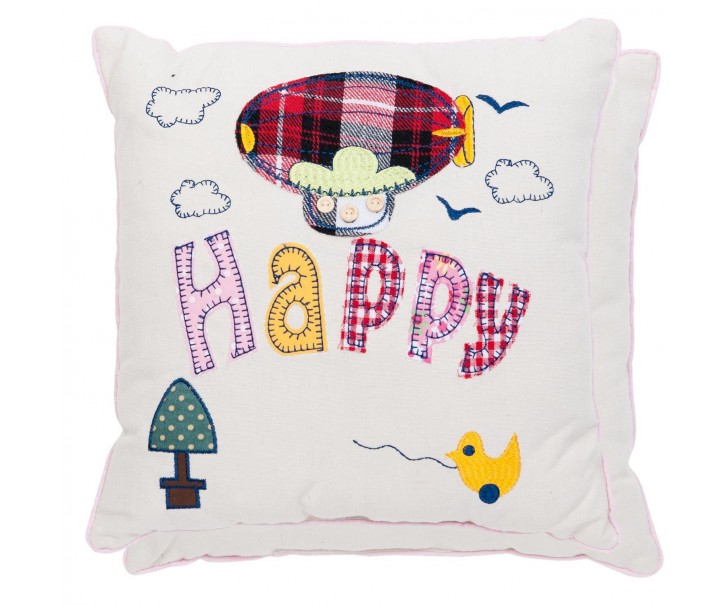 Polštář dětský Happy 30*30 cm Clayre & Eef