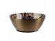 Černo-zlatý kovový svícen s bílými květy Flowers Gold - Ø 11*5 cm Clayre & Eef