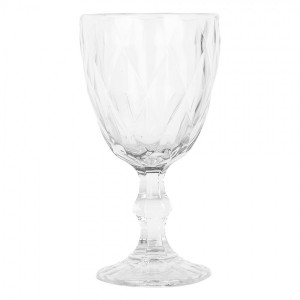 Transparentní sklenička na víno Diamond - Ø 9*17 cm / 250 ml