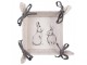 Béžový textilní košík na pečivo s králíčkem Bunny Buddies - 35*35*8 cm Clayre & Eef