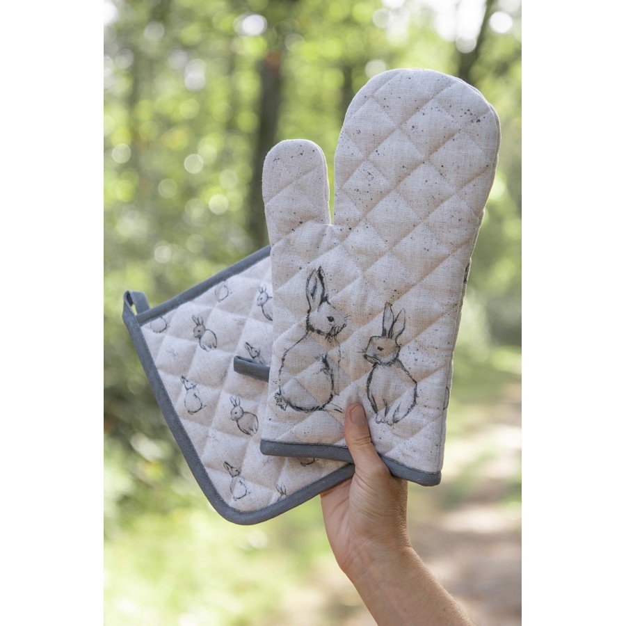 Béžová chňapka s králíčkem Bunny Buddies - 18*30 cm Clayre & Eef Béžová chňapka s králíčkem Bunny Buddies - 18*30 cm Clayre & Eef