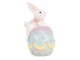 Dekorace králík s mašlí na modrém vajíčku - 9*9*17 cm Clayre & Eef