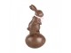 Dekorace čokoládový králík na vajíčku s mašlí - 12*10*25 cm Clayre & Eef