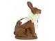 Dekorace čokoládový králík s mašlí - 9*4*13 cm Clayre & Eef