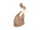 Dekorace čokoládový králík s mašlí - 9*4*13 cm Clayre & Eef