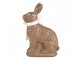 Dekorace čokoládový králík s mašlí - 9*4*13 cm Clayre & Eef