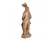 Dekorace čokoládový králík s deštníkem - 15*9*40 cm Clayre & Eef