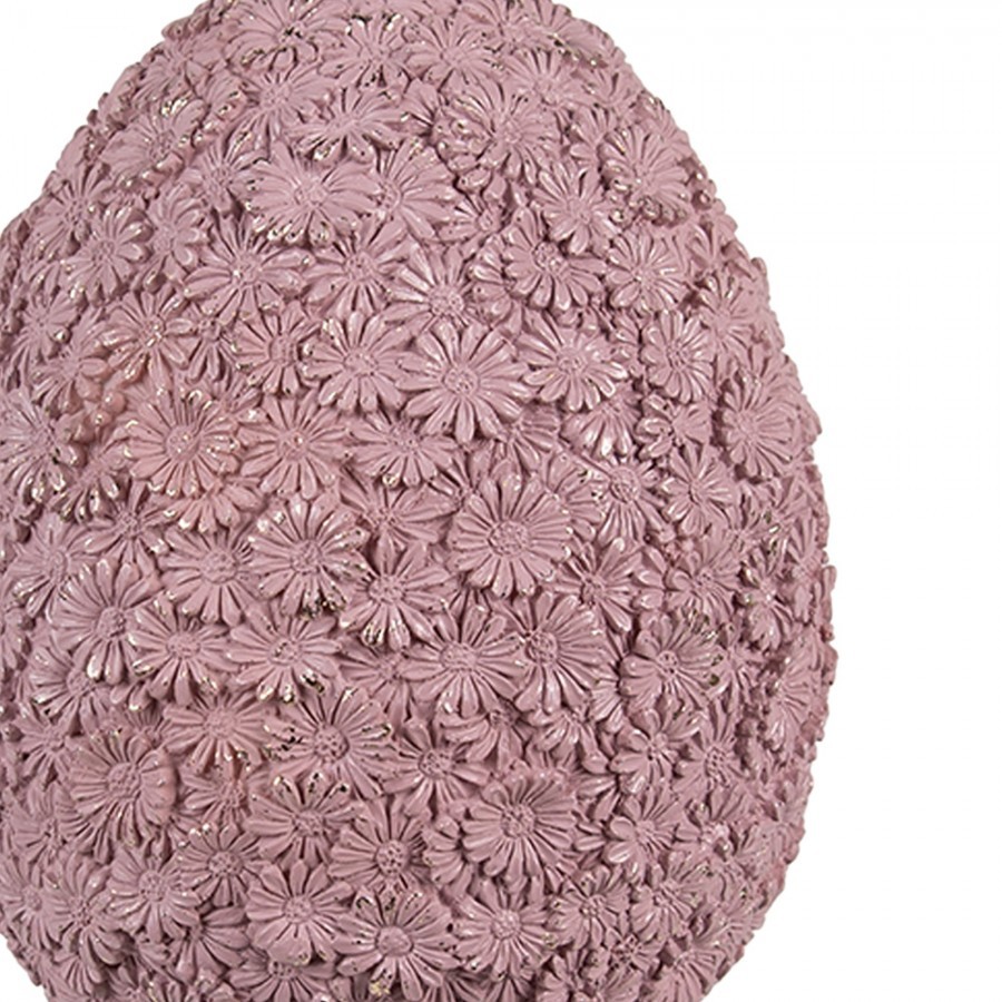 Velikonoční dekorace vajíčko z růžových květů na podstavci - Ø 13*28 cm Clayre & Eef Velikonoční dekorace vajíčko z růžových květů na podstavci - Ø 13*28 cm Clayre & Eef