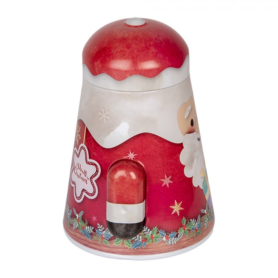 Červená plechová dóza Santa Claus - 12*10*15 cm Clayre & Eef Červená plechová dóza Santa Claus - 12*10*15 cm Clayre & Eef