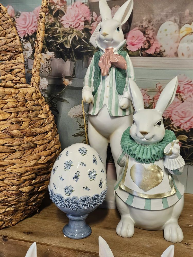Dekorace králík se zlatým srdíčkem - 17*14*33 cm Clayre & Eef Dekorace králík se zlatým srdíčkem - 17*14*33 cm Clayre & Eef