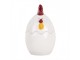 Bílá skleněná dóza s víkem ve tvaru slepičky Chicken - Ø 8*14 cm Clayre & Eef