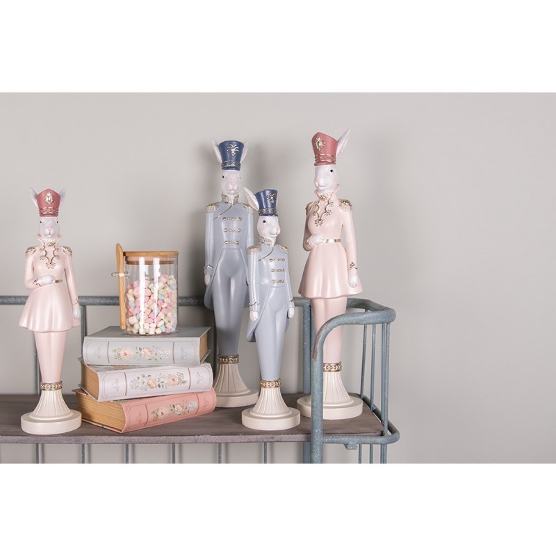 Dekorace figurka králičí žena v růžovém obleku - 11*11*44 cm Clayre & Eef Dekorace figurka králičí žena v růžovém obleku - 11*11*44 cm Clayre & Eef