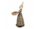 Dekorace figurka králík v zelených šatech s podnosem - 16*15*29 cm Clayre & Eef