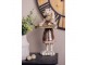 Dekorace figurka zajíc s podnosem a zlatou patinou - 15*15*29 cm Clayre & Eef