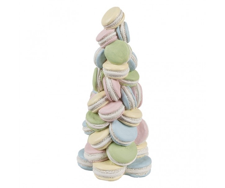 Barevná dekorace věž z makronek - Ø 12*25 cm Clayre & Eef