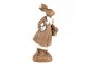 Dekorace čokoládový králík s košíčkem a vajíčkem - 18*9*39 cm Clayre & Eef