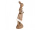 Dekorace čokoládový králík s košíčkem a vajíčkem - 18*9*39 cm Clayre & Eef