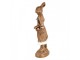 Dekorace čokoládový králík s košíčkem a vajíčkem - 18*9*39 cm Clayre & Eef
