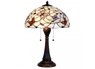 Stolní lampa Tiffany Butterfly Garden - Ø 41*60 cm 2x E27 / Max 60w
