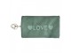 Zelená klíčenka Love - 19*1*11 cm Clayre & Eef