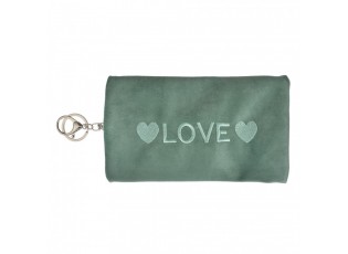Zelená klíčenka Love - 19*1*11 cm