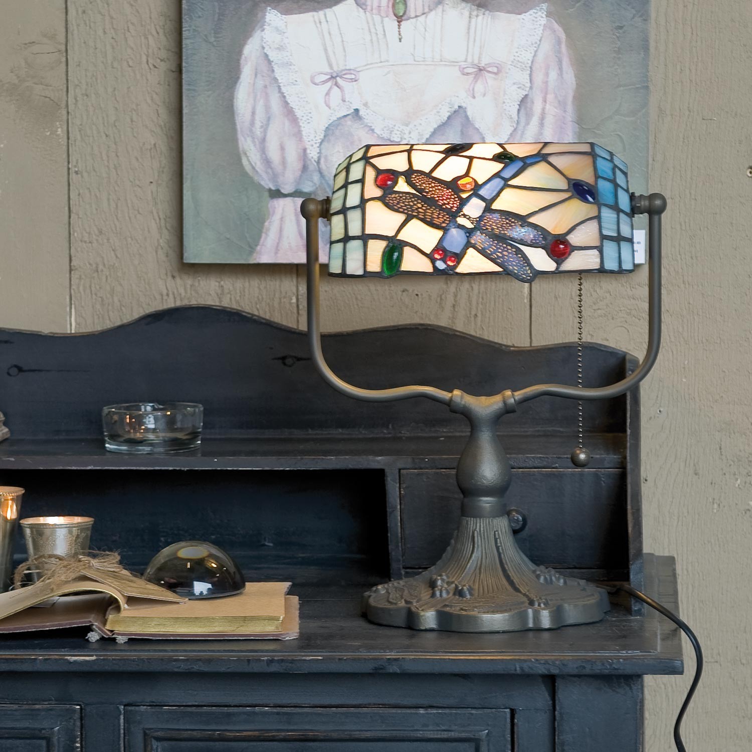 Stolní lampa Tiffany - 27*20*36 cm 1x E27 Clayre & Eef Stolní lampa Tiffany - 27*20*36 cm 1x E27 Clayre & Eef